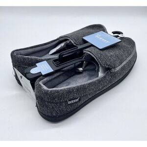 NWT Isotoner Men's Slippers Dark Charcoal Heather XL 11-12